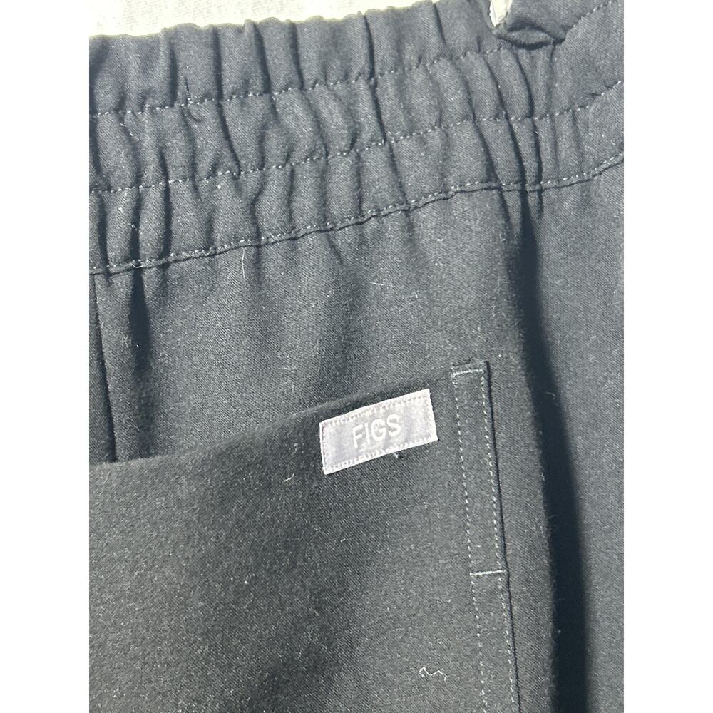 Figs Scrub Pants Joggers XXL Black Cargo Uman Relaxed Cuffed Elastic Waist - Picture 12 of 15